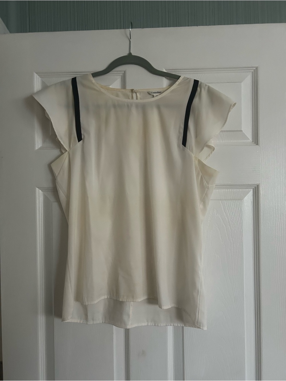 Calvin Klein Flutter Sleeve Blouse